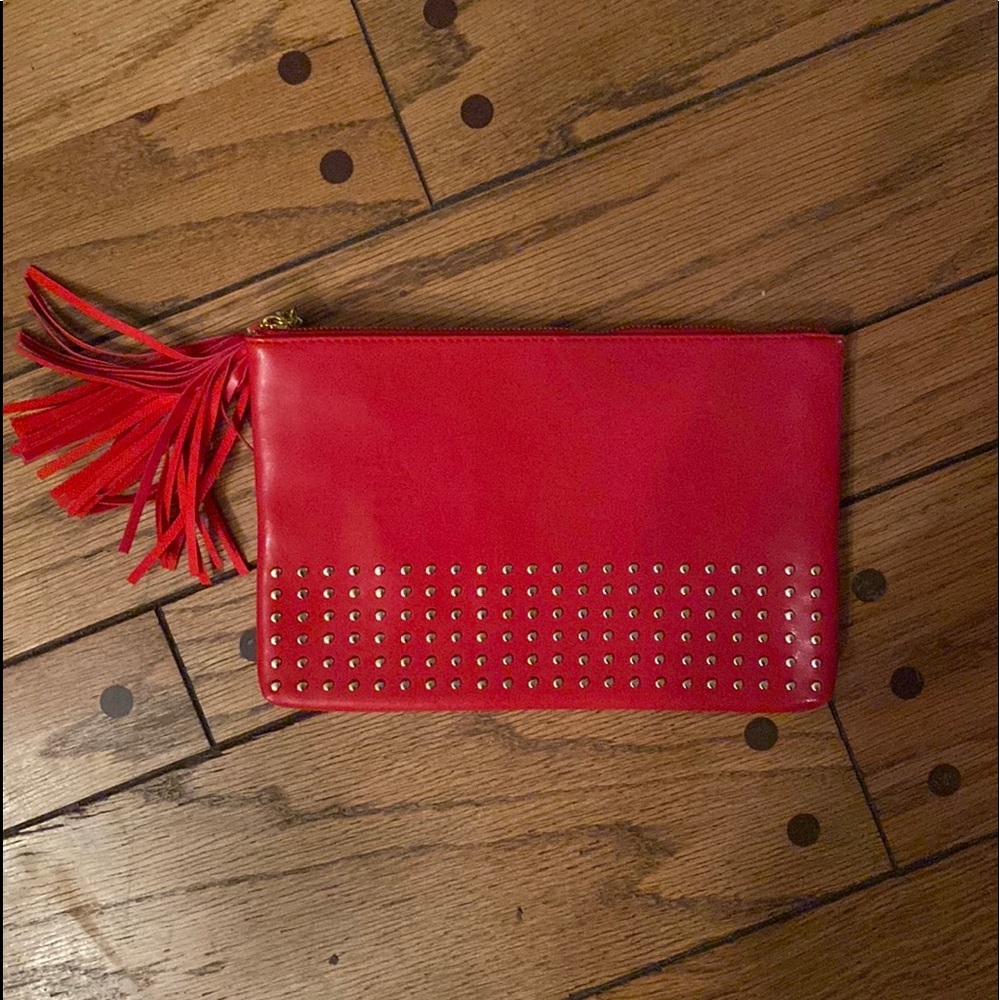 Large Statement Red Clutch
